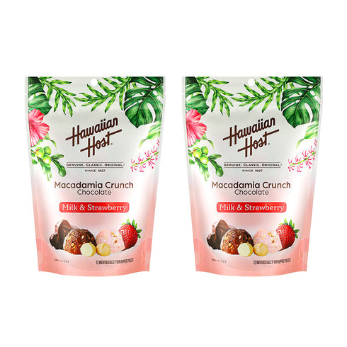 【セール商品】マカダミア アソートクランチ ミルク&ストロベリー(12粒)2袋セット