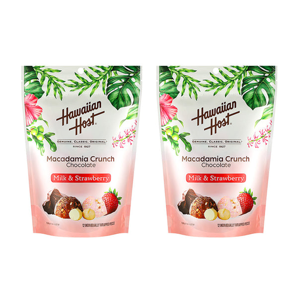 【セール商品】マカダミア アソートクランチ ミルク&ストロベリー(12粒)2袋セット
