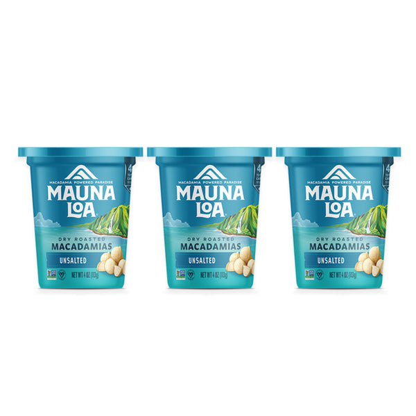 マウナロア 無塩マカダミアナッツカップ 3個セット