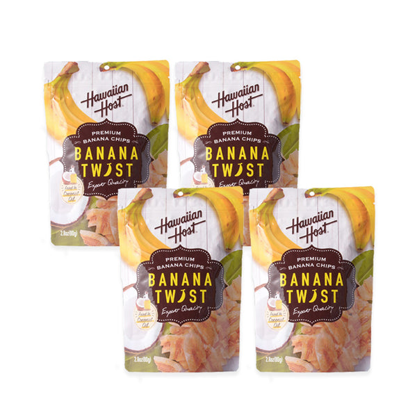 【セール商品】ハワイアンホースト バナナツイスト 80g 4袋セット