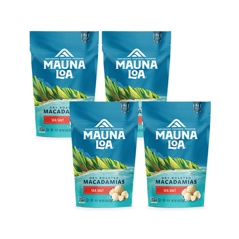 マウナロア シーソルト マカダミアナッツ スタンドバッグ4袋セット