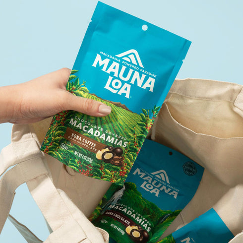 マウナロア コナコーヒーマカダミアナッツダークチョコレート 4袋セット