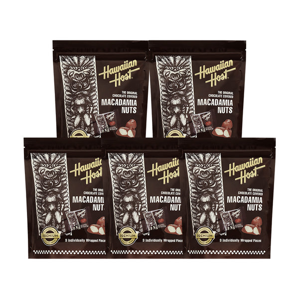 マカダミアナッツチョコレート TIKIスタンドアップバッグ(9粒) 5袋セット