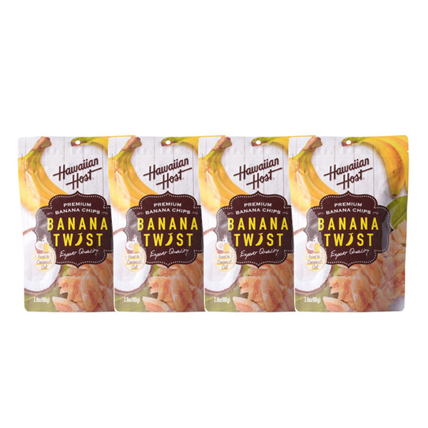 【期間限定セール】ハワイアンホースト バナナツイスト 80g 4袋セット