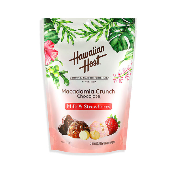 ハワイアンホースト マカダミア アソートクランチ ミルク&ストロベリー(12粒)