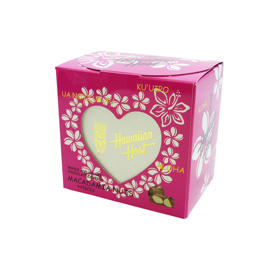 マカダミアナッツチョコレート ハートギフト ピンク – 【ハワイアン