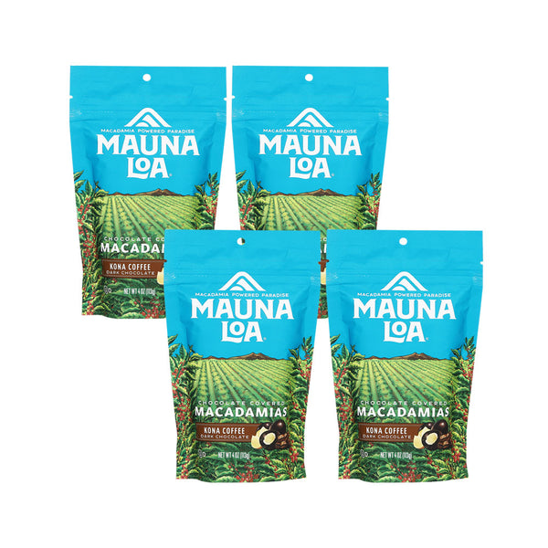 マウナロア コナコーヒーマカダミアナッツダークチョコレート 4袋セット