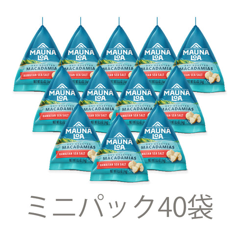 【得セット】マウナロア シーソルトマカダミアナッツ ミニパック40袋【日本語】